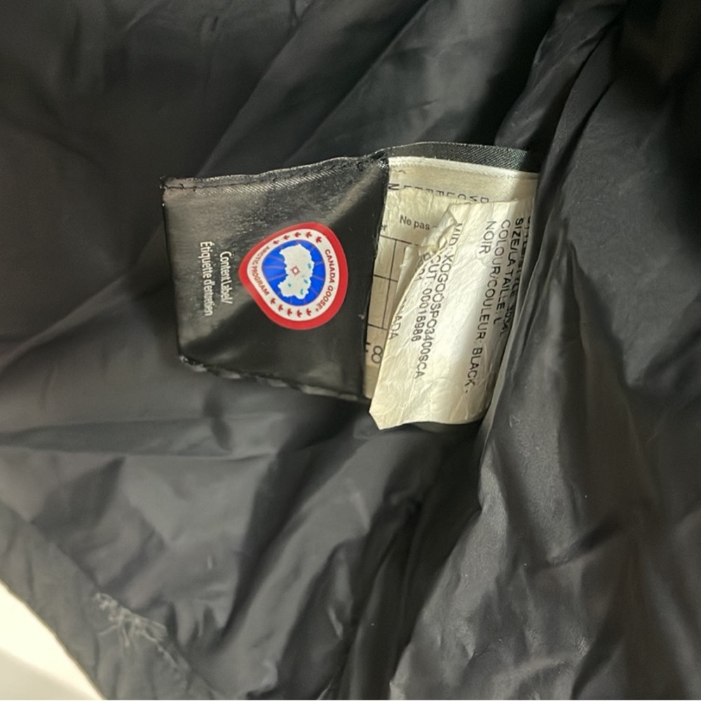 Prw Loved Authentic CANADA GOOSE parka Black Large - Picture 8 of 11